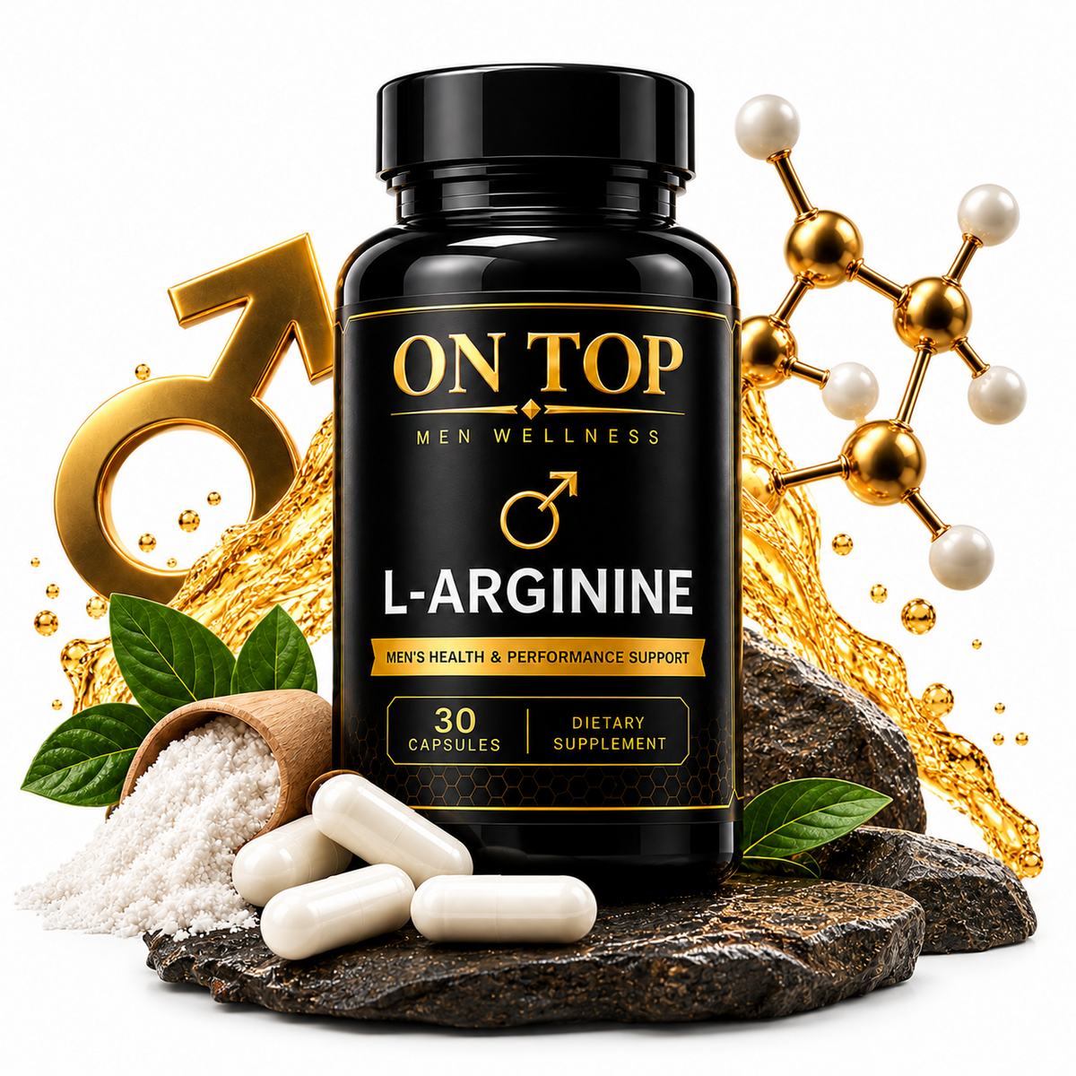 OnTop L-Arginine white background product hero